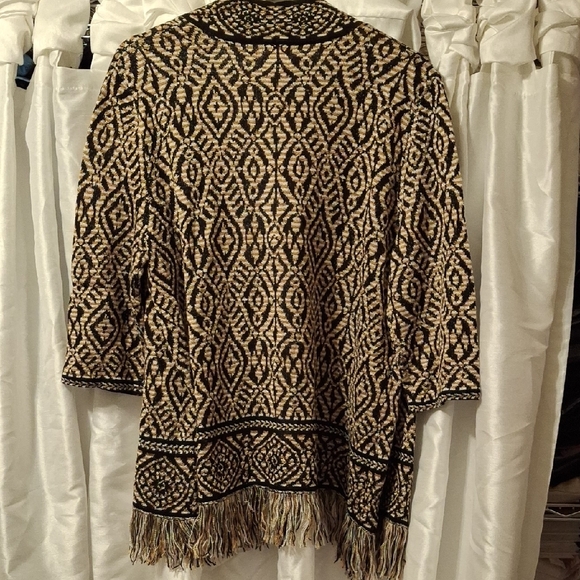 Ruby Rd. Patterned Fringe Cardigan OS 💖💖💖💝 - Picture 8 of 9